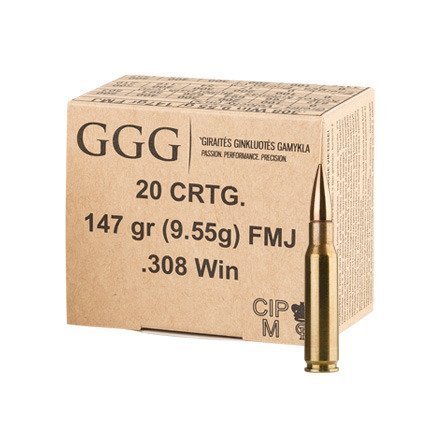 GGG GPX11 .308 FMJ 147grs/9,55 g - 20Stk